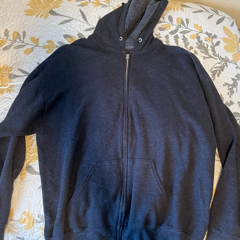 Gray zip up hoodie